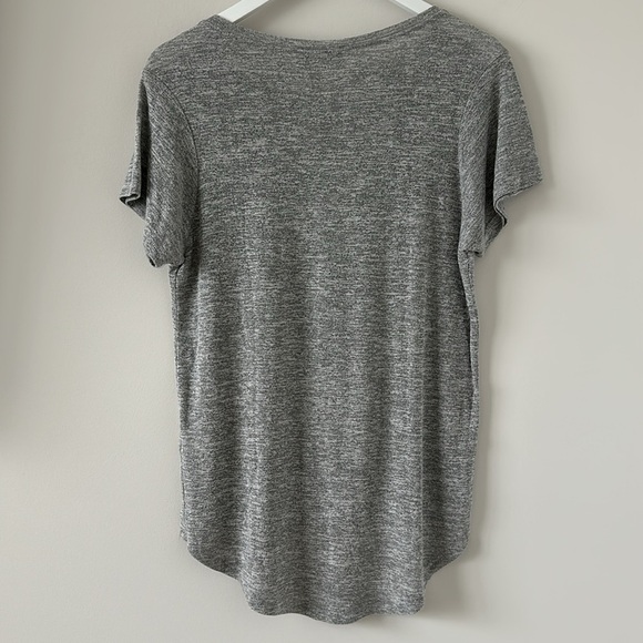 Market & Spruce Sam Hi-Lo Short Sleeve Tee Round Neck Light Weight Small Gray - Picture 7 of 7